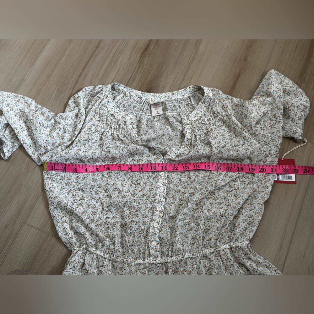 NWT Target Cream Floral Tunic Top size XL - Picture 6 of 8